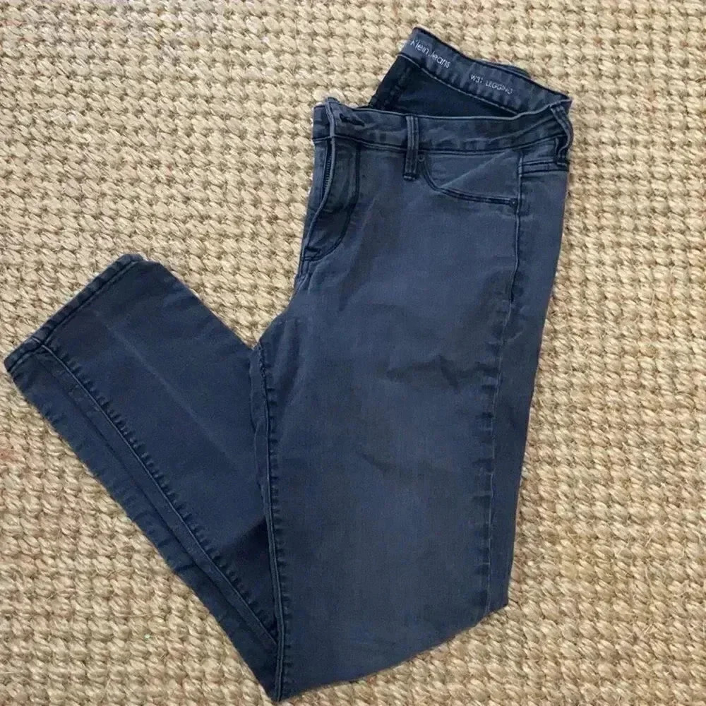 Calvin Klein grey denim leggings
